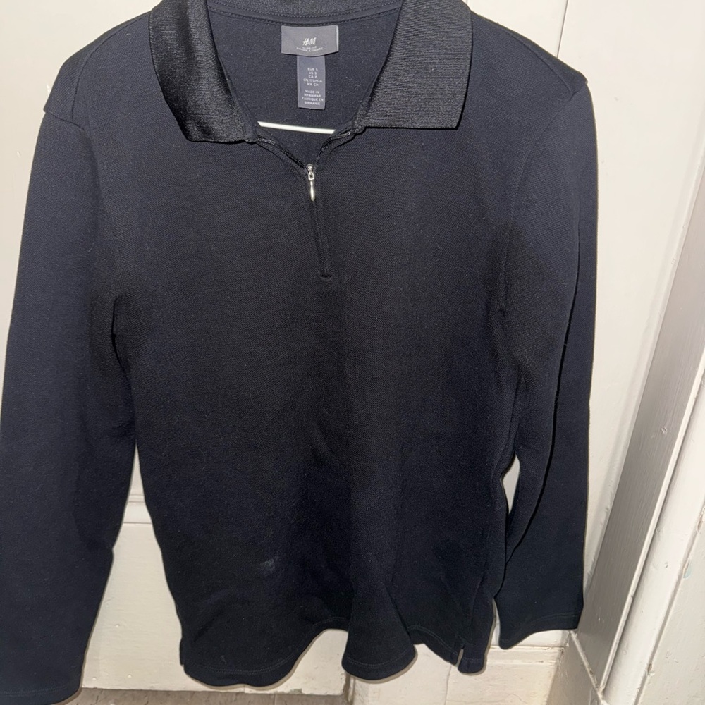 H&M Men's Dark Zip-Up Sweater